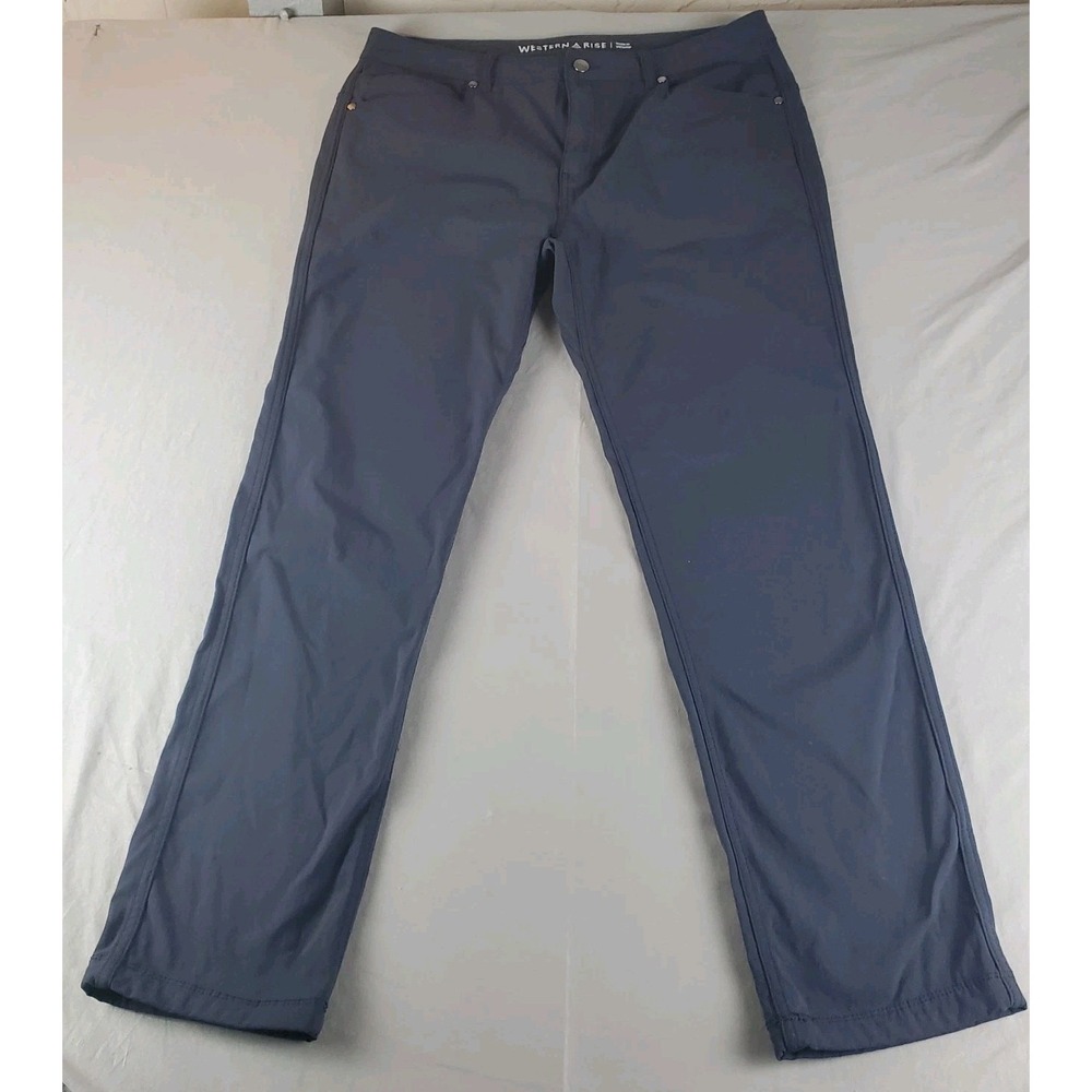 Western Rise Pant Mens 35 Charcoal Chino  Stretch Active Outdoor Pockets